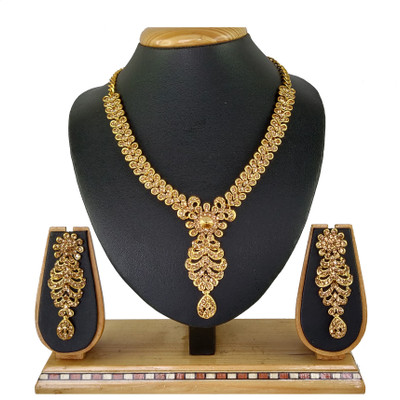 KAHAR CREATION Alloy Gold-plated Gold Jewellery Set(Pack of 1)