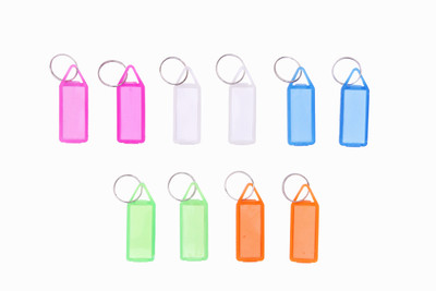 NOZOMI Multicolor Keychains With Writing Paper Slip Inside ( 100 PCS ) Key Chain