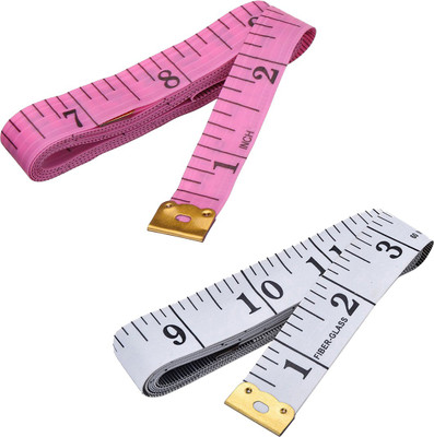 StealODeal Pink-White Top Quality 150cm |Combo of 2| Body Measuring Tailor Measurement Tape(1.5 Metric)