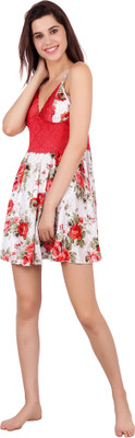 ABACADA'S GAJAB Women Chemise(Red, White)