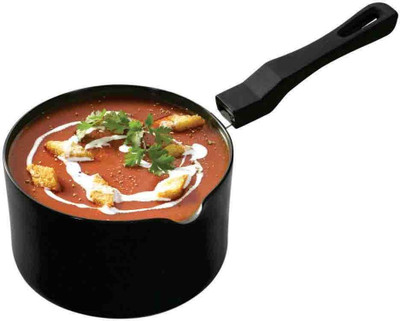 20% OFF on Usha Shriram Hard Anodized Sauce Pan/Tea Pan/Milk Pan 1.5L, Diameter 16cm, Thickness 3.25mm, (Gas Compatible) - Black Sauce Pan 16 cm diameter 1.5 L capacity(Hard Anodised)