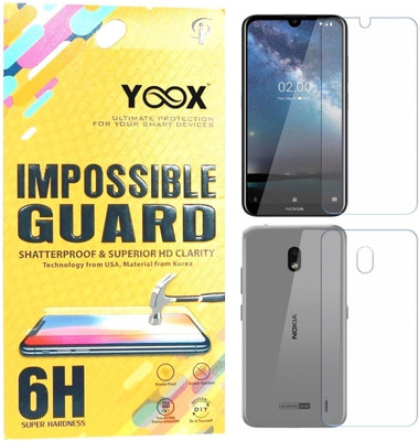 Yoox Front and Back Screen Guard for Nokia 2.2(Pack of 2)