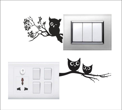 Saiii Designs 12 cm Light Switch Sticker Self Adhesive Sticker(Pack of 1)