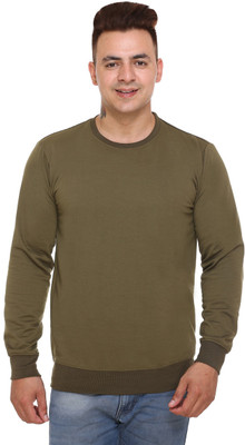 SHAUN Full Sleeve Solid Men Sweatshirt