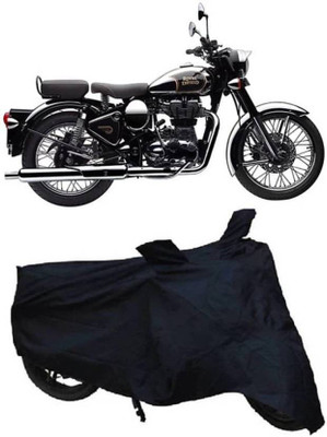 Mdstar Waterproof Two Wheeler Cover for Royal Enfield(Classic 350, Black)