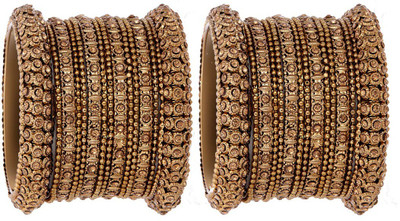 ZENEME Alloy Gold-plated Bangle Set(Pack of 2)