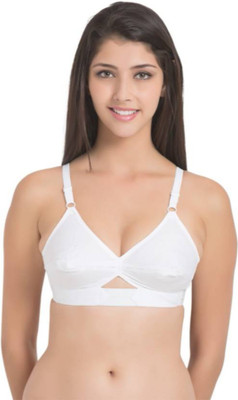 CKARFE Women Full Coverage Non Padded Bra(White)
