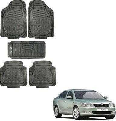 Oshotto Rubber Standard Mat For  Skoda Laura(Black)