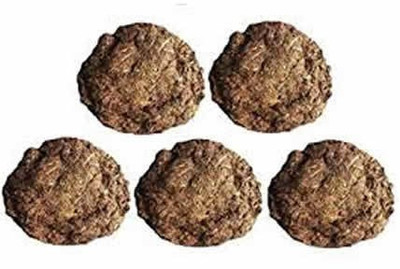 ZemPark Pure Cow Dung Cakes - Gobar Upla for Hawan and Indian Rituals Dia(7 Pieces) Decorative Showpiece - 0.5 cm(5 g)