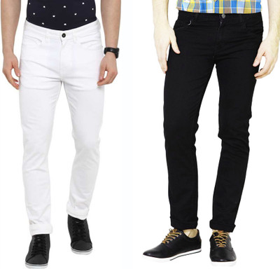 Masterly Weft Slim Men Multicolor Jeans(Pack of 2)