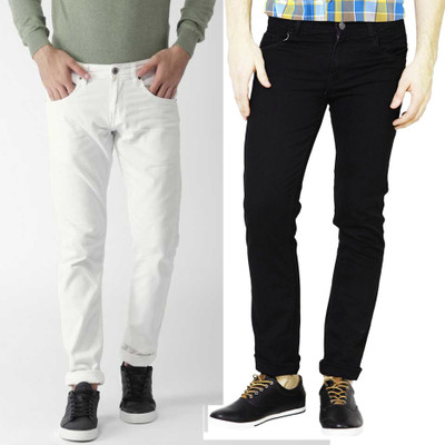Masterly Weft Slim Men Multicolor Jeans(Pack of 2)