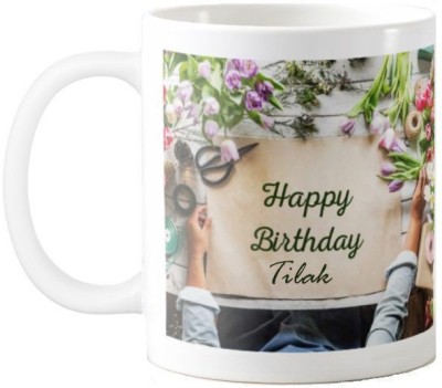 Exocticaa Tilak Happy Birthday Quotes 65 Ceramic Coffee Mug(325 ml)