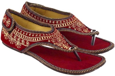 HummingBird Women Flats(Red , 6)