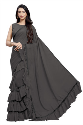 ASTEYAM Self Design Bollywood Georgette Saree(Red)