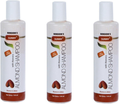 Bakson's Sunny ALMOND SHAMPOO 250ml PACK OF THREE(150 ml)