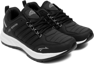 ASIAN Cosko Black Sports Shoes,Running Shoes,Walking Shoes,Training Shoes, Running Shoes For Men(Black)