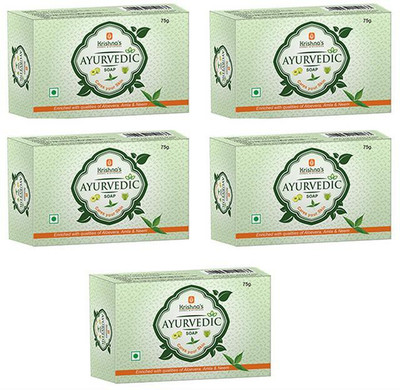 Krishna's Herbal & Ayurveda Ayurvedic Soap Pack of 5(5 x 20 g)