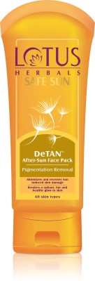 LOTUS HERBALS HERBALS SAFE SUN DeTAN After-Sun Face Pack(100 g)