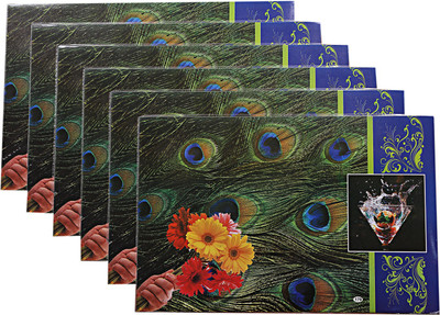 KUBER INDUSTRIES Rectangular Pack of 6 Table Placemat(Multicolor, PVC)