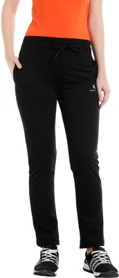 BODYACTIVE Solid Women Black Track Pants