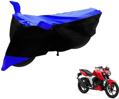 Flipkart SmartBuy Two Wheeler Cover for TVS(Apache RTR 160, Black, Blue)
