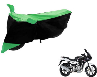 Flipkart SmartBuy Two Wheeler Cover for Bajaj(Pulsar 220 DTS-i, Black, Green)