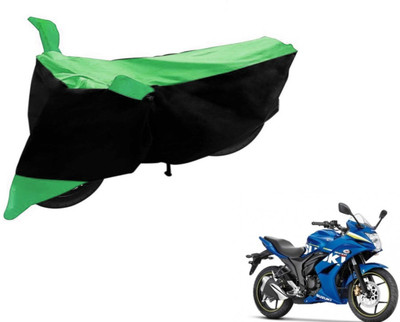 Flipkart SmartBuy Two Wheeler Cover for Suzuki(Gixxer SF, Black, Green)