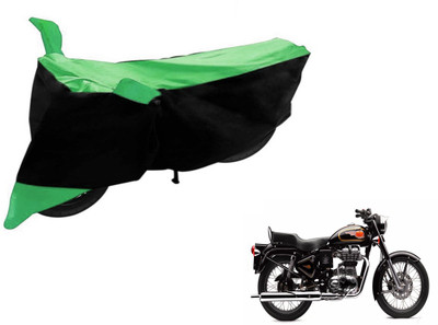 Flipkart SmartBuy Two Wheeler Cover for Royal Enfield(500, Black, Green)