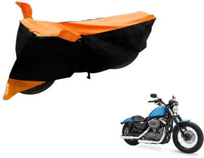 Flipkart SmartBuy Two Wheeler Cover for Harley Davidson(XL 1200, Black, Orange)