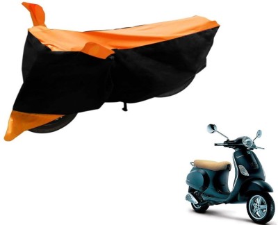 Flipkart SmartBuy Two Wheeler Cover for Universal For Bike(Piaggio Vespa, Black, Orange)