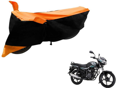 Flipkart SmartBuy Two Wheeler Cover for Bajaj(Discover 100 DTS-i, Black, Orange)