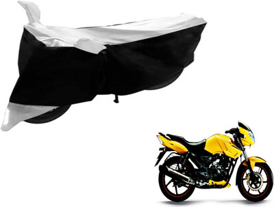 Flipkart SmartBuy Two Wheeler Cover for TVS(Apache, Black, Silver)