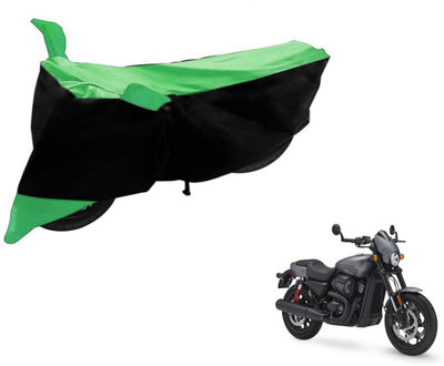 Flipkart SmartBuy Two Wheeler Cover for Harley Davidson(Black, Green)