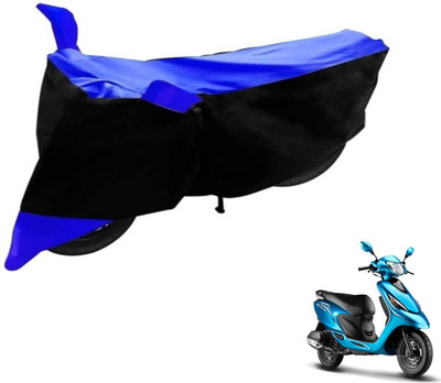 Flipkart SmartBuy Two Wheeler Cover for TVS(Zest, Black, Blue)