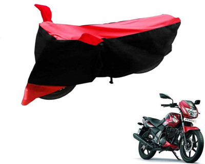 Flipkart SmartBuy Two Wheeler Cover for TVS(Flame SR125, Black, Red)