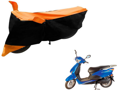 Flipkart SmartBuy Two Wheeler Cover for Hero(E Scoot, Black, Orange)