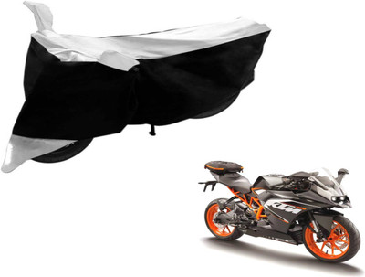 Flipkart SmartBuy Two Wheeler Cover for KTM(RC 200, Black, Silver)