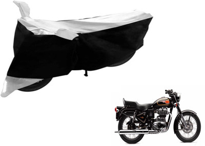 Flipkart SmartBuy Two Wheeler Cover for Royal Enfield(500, Black, Silver)