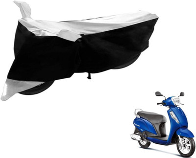 Flipkart SmartBuy Two Wheeler Cover for Suzuki(Access, Black, Silver)