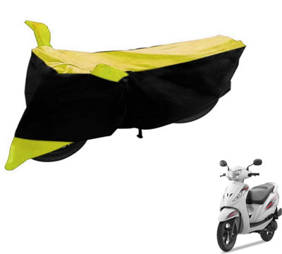 Flipkart SmartBuy Two Wheeler Cover for TVS(Wego, Black, Yellow)