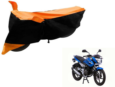 Flipkart SmartBuy Two Wheeler Cover for Bajaj(XCD 125cc, Black, Orange)