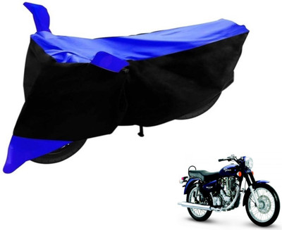 Flipkart SmartBuy Two Wheeler Cover for Royal Enfield(Black, Blue)
