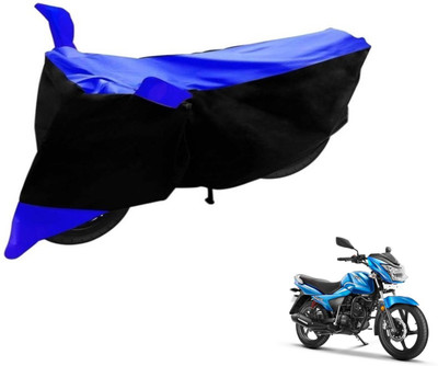 Flipkart SmartBuy Two Wheeler Cover for TVS(Victor GLX, Black, Blue)