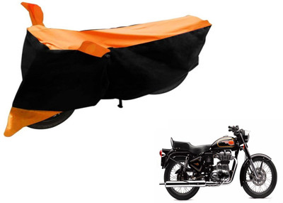 Flipkart SmartBuy Two Wheeler Cover for Royal Enfield(500, Black, Orange)