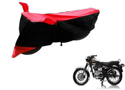 Flipkart SmartBuy Two Wheeler Cover for Royal Enfield(Electra Delux, Black, Red)