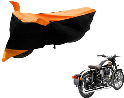 Flipkart SmartBuy Two Wheeler Cover for Royal Enfield(Classic Chrome, Black, Orange)