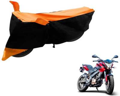 Flipkart SmartBuy Two Wheeler Cover for Bajaj(Pulsar 200 NS DTS-i, Black, Orange)