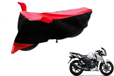 Flipkart SmartBuy Two Wheeler Cover for TVS(Apache RTR 180, Black, Red)