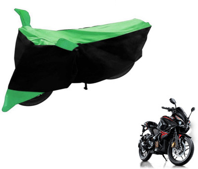Flipkart SmartBuy Two Wheeler Cover for Bajaj(Pulsar RS 200, Black, Green)