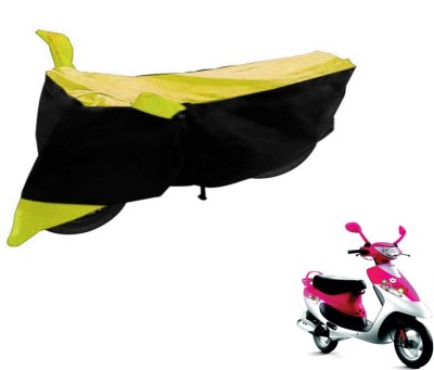 Flipkart SmartBuy Two Wheeler Cover for TVS(Scooty Pep+, Black, Yellow)